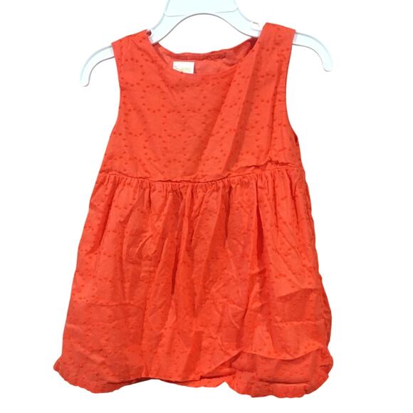 Gymboree Peekaboo Top Sz 5T Sleeveless Swing Top Orange Shirt - Picture 1 of 6